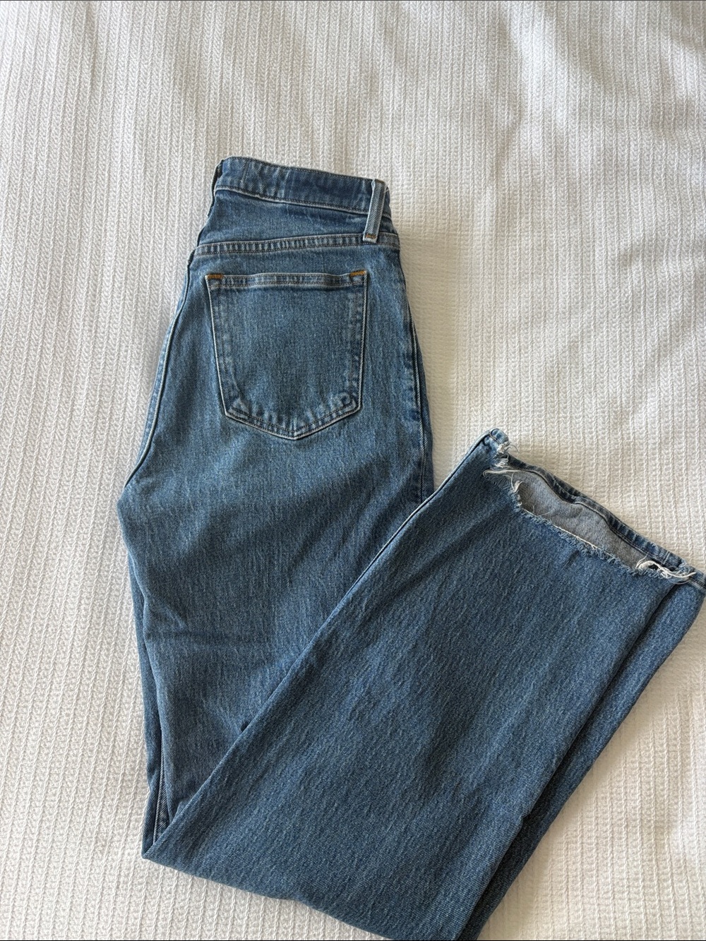 Abercrombie & Fitch Mid-Blue Straight Leg Jeans (Curve Love)